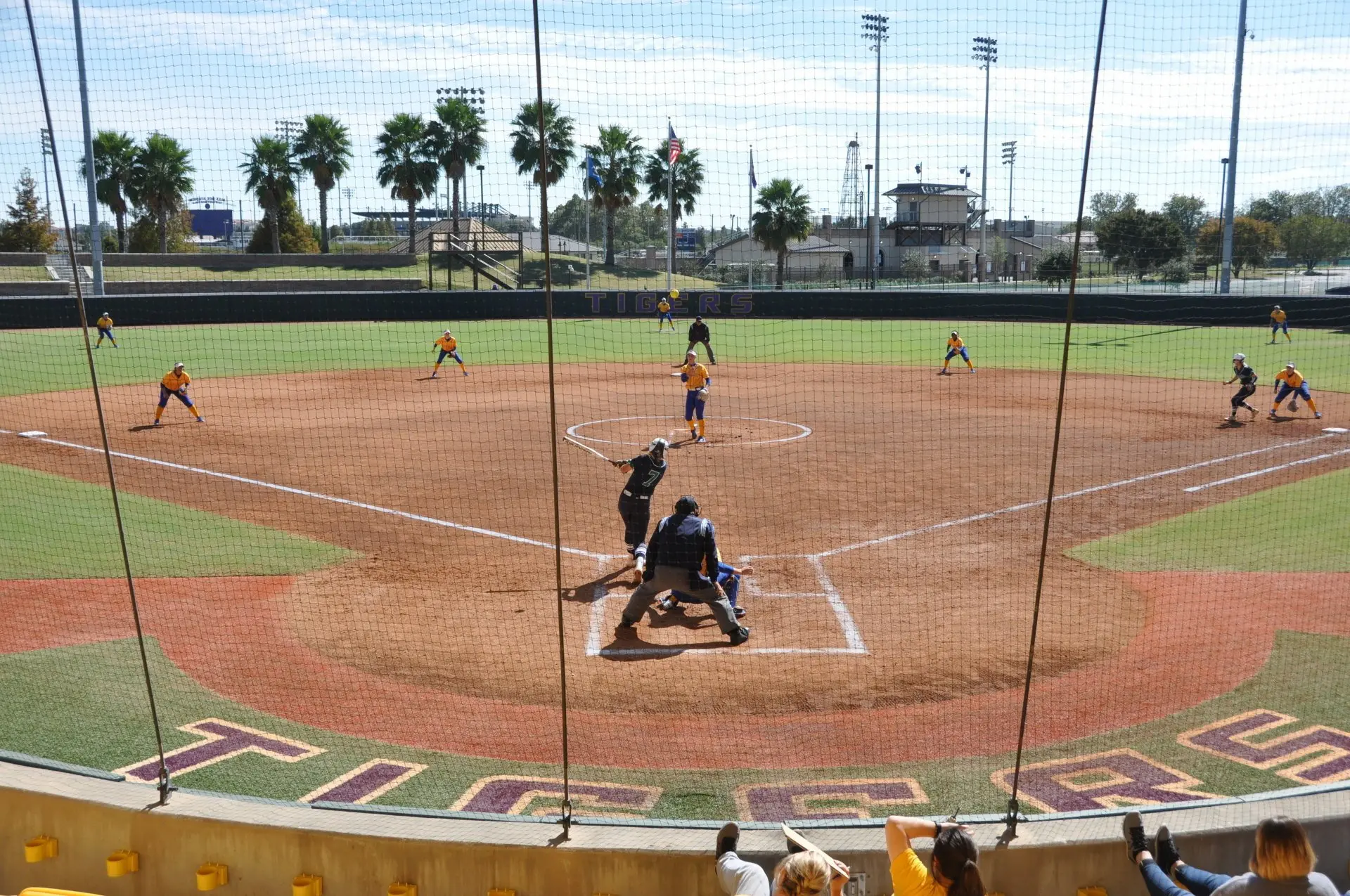 Wide view of Pensacola State playing LSU